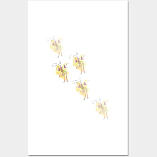 Yellow butterflies Posters and Art